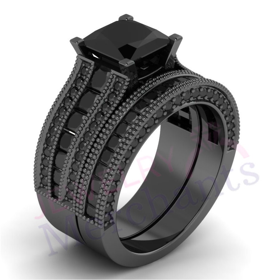 【BLACKPURPLE】[Coupling SET] AAA three-line ring BLACK PURPLE】AAA DIA CRYSTAL 3-LINE RING (BLACK) | OUR