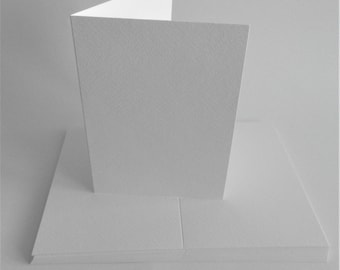 20 x A6 Watercolour Blank Greeting Cards White 300gsm JLH02