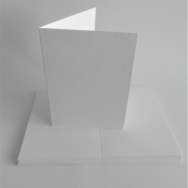 20 x A6 Watercolour Blank Greeting Cards White 300gsm JLH02