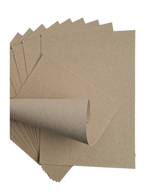 50 x 210gsm A4 2-Sided Recycled Kraft Card CL060