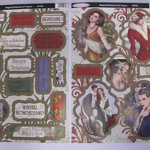 Magiche decorazioni natalizie fustellate di Debbi Moore e sentimenti AM151