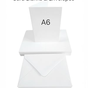 A6 Watercolour Blank Greeting Cards White with White C6 Envelopes Choose 10 Pack Or 20 Pack 20 Pack AM537