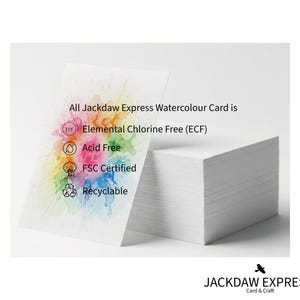 20 x 6" x 6" Watercolour Blank Greeting Cards White 300gsm Choose with or without Envelopes image 7