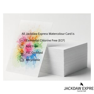 A6 Watercolour Blank Greeting Cards White with White C6 Envelopes Choose 10 Pack Or 20 Pack image 5