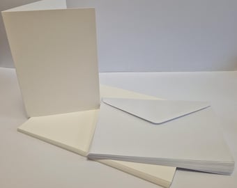 Cartes de voeux vierges aquarelles A5 blanches avec enveloppes blanches C5, lot de 10 ou 20