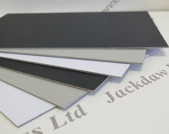 Grijs karton, 2000 mic, 2 mm extra dik voor montage Boardbacking Modellering Kies grijs, zwart of wit, 8 x A4- of 10 x A5-vellen