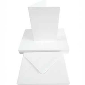 A6 Aquarell Blanko Grußkarten Weiß mit weißen C6 Umschlägen Wählen Sie 10er Pack oder 20er Pack