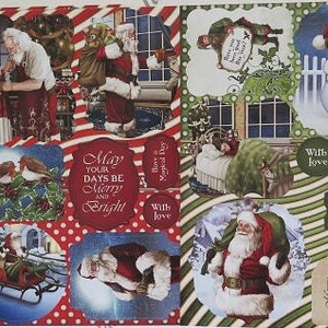 4 x A4 Debbi Moore Babbo Natale fustellato Sentiments Card Toppers AM867