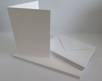 20 x 5" x 7"  Watercolour Blank Greeting Cards High White With 20 x White 5" x 7"  Envelopes CL005