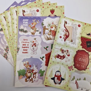 Craft Consortium 3D Decoupage Set - It's Snome Time CDPAK001 - 10 Fogli Natalizi