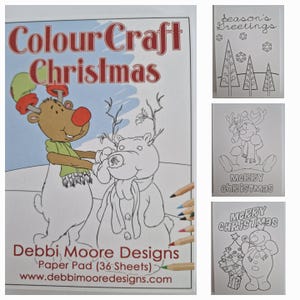 Livre de coloriage de Noël A6 Debbi Moore Designs CL058