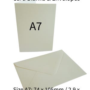A7 Ivory Cream Blank Greeting Cards with Envelopes (50 Pack) AM257 image 2