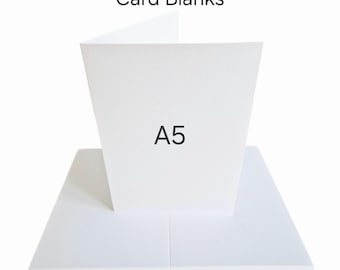 A5 Watercolour Greeting Card Blanks Choose White or Premium White