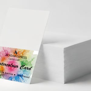 Watercolour Card Sheets: Premium White 300gsm Cold Pressed Acid Free Paper Various Sizes Available