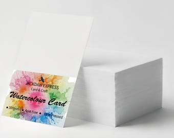 Aquarell Kartenblätter: Premium White 300gsm kaltgepresstes säurefreies Papier verschiedene Größen erhältlich
