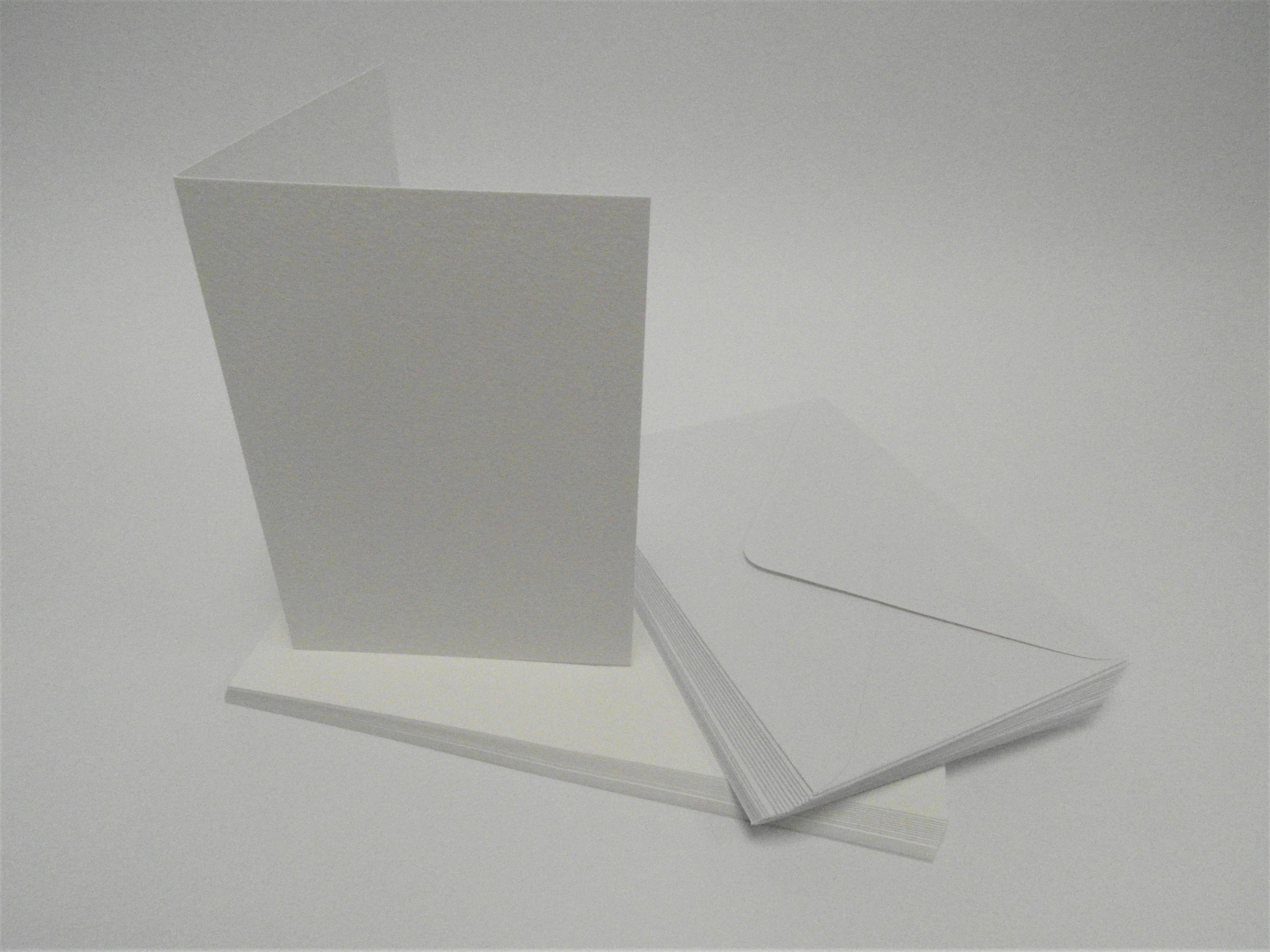 20 X A6 Watercolour Blank Greeting Cards White With 20 X White C6