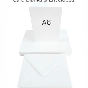 A6 Watercolour Blank Greeting Cards White with White C6 Envelopes Choose 10 Pack Or 20 Pack 10 Pack CL053