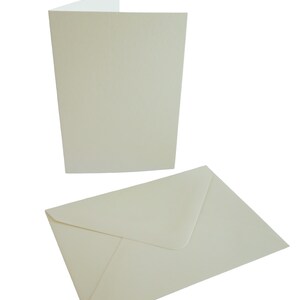 A7 Ivory Cream Blank Greeting Cards with Envelopes (50 Pack) AM257 image 3