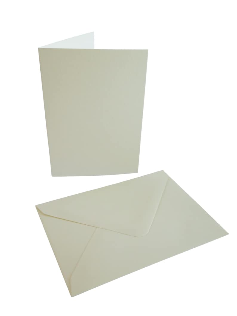 A7 Ivory Cream Blank Greeting Cards with Envelopes (50 Pack) AM257 image 3