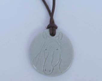 Horse Pendant - Handmade Ceramic Jewellery