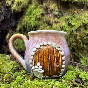 Handmade Fairy Door Mushroom Mug - Handmade Ceramics