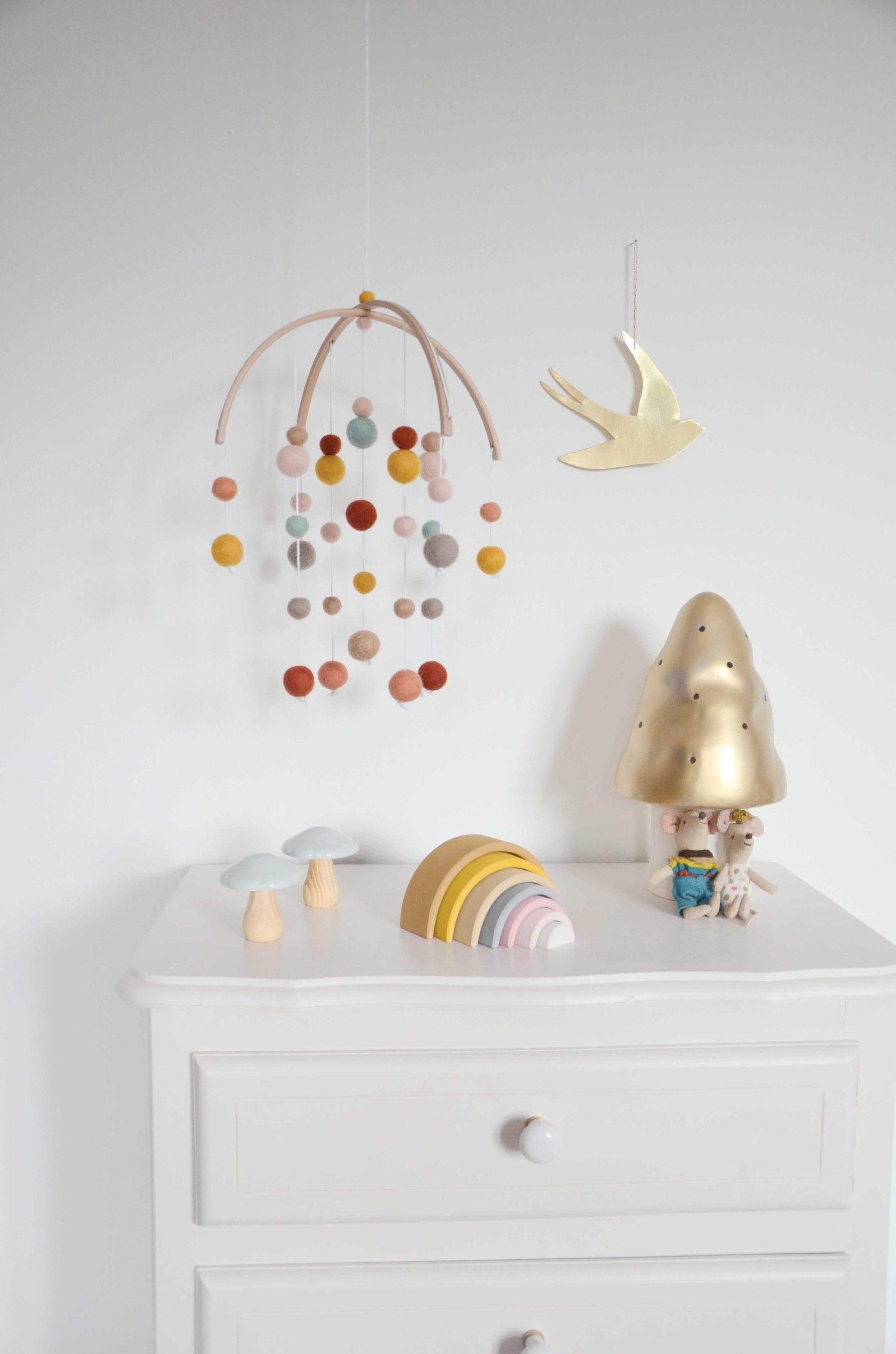 Baby Mobile Feltballs Mobile Nursery Mobile Etsy