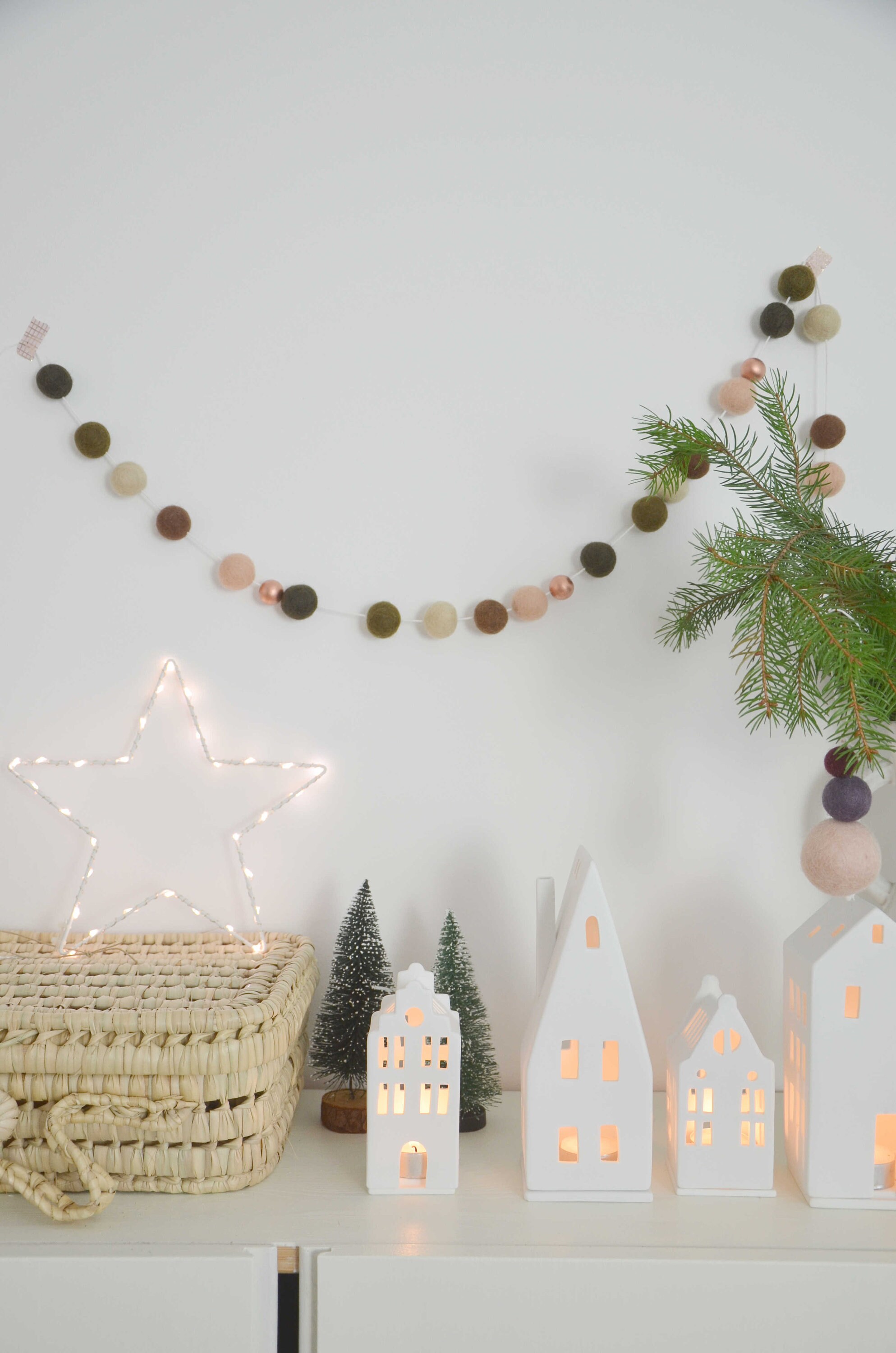 Guirlande de Noël Tonalités Terre et Or