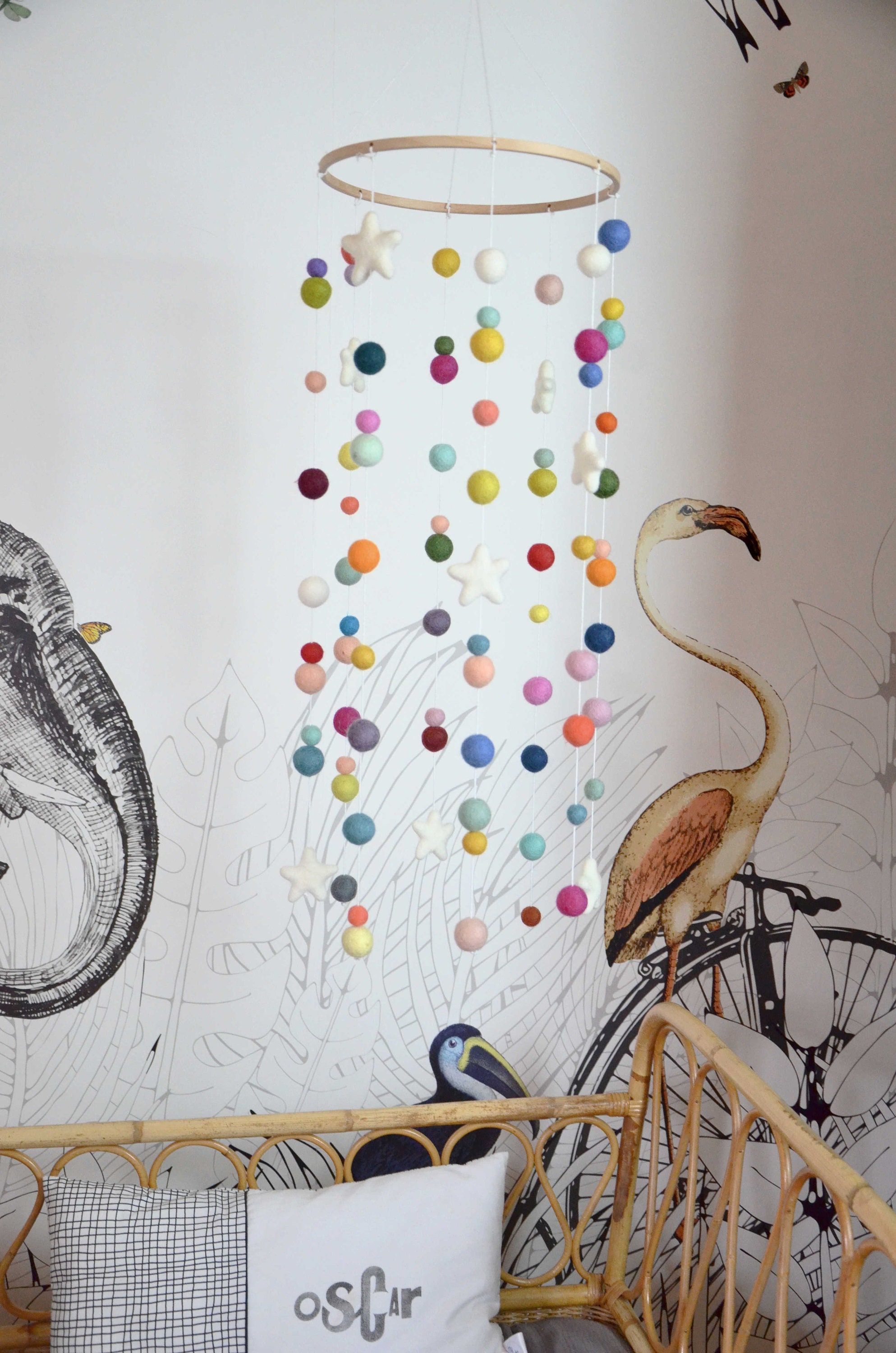 Décoration Babyshower Colorée, Décoration Anniversaire Couleurs Variées et Étoiles