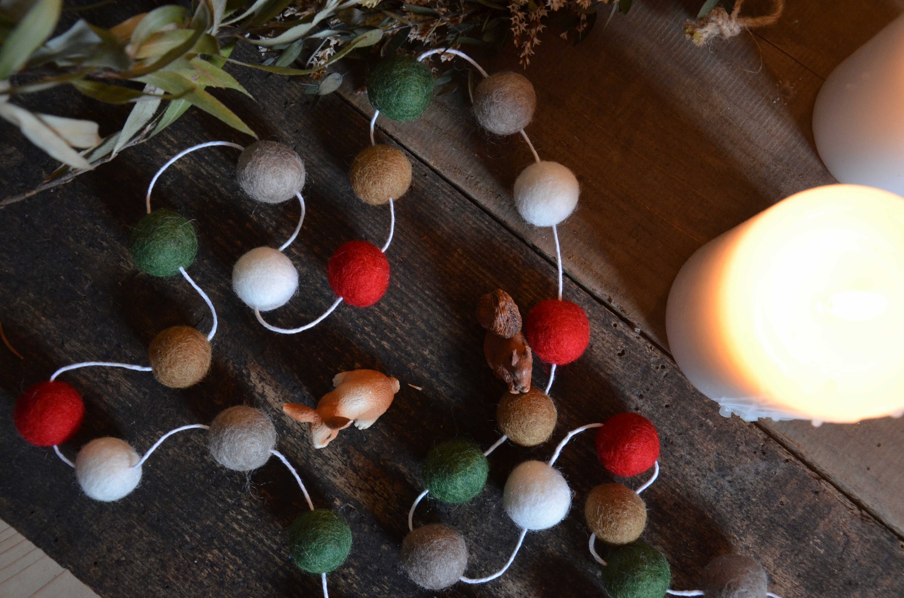 Guirlande de Noël Rouge Blanche Verte