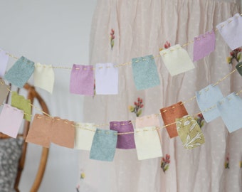 Rectangular prayer garlands in wool colors of your choice for home decoration