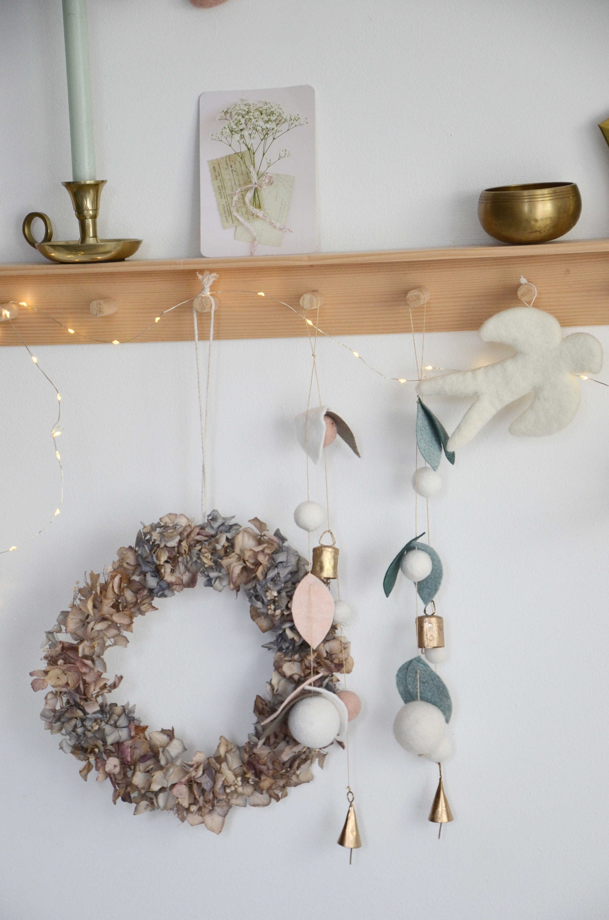 Pampille à Clochettes et Feuillages sur Fil Doré