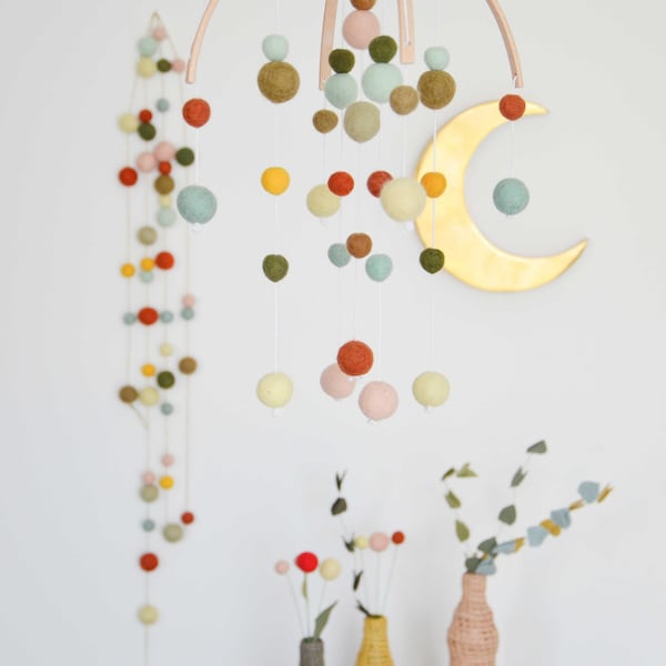 Felted Wool Mobile Etsy