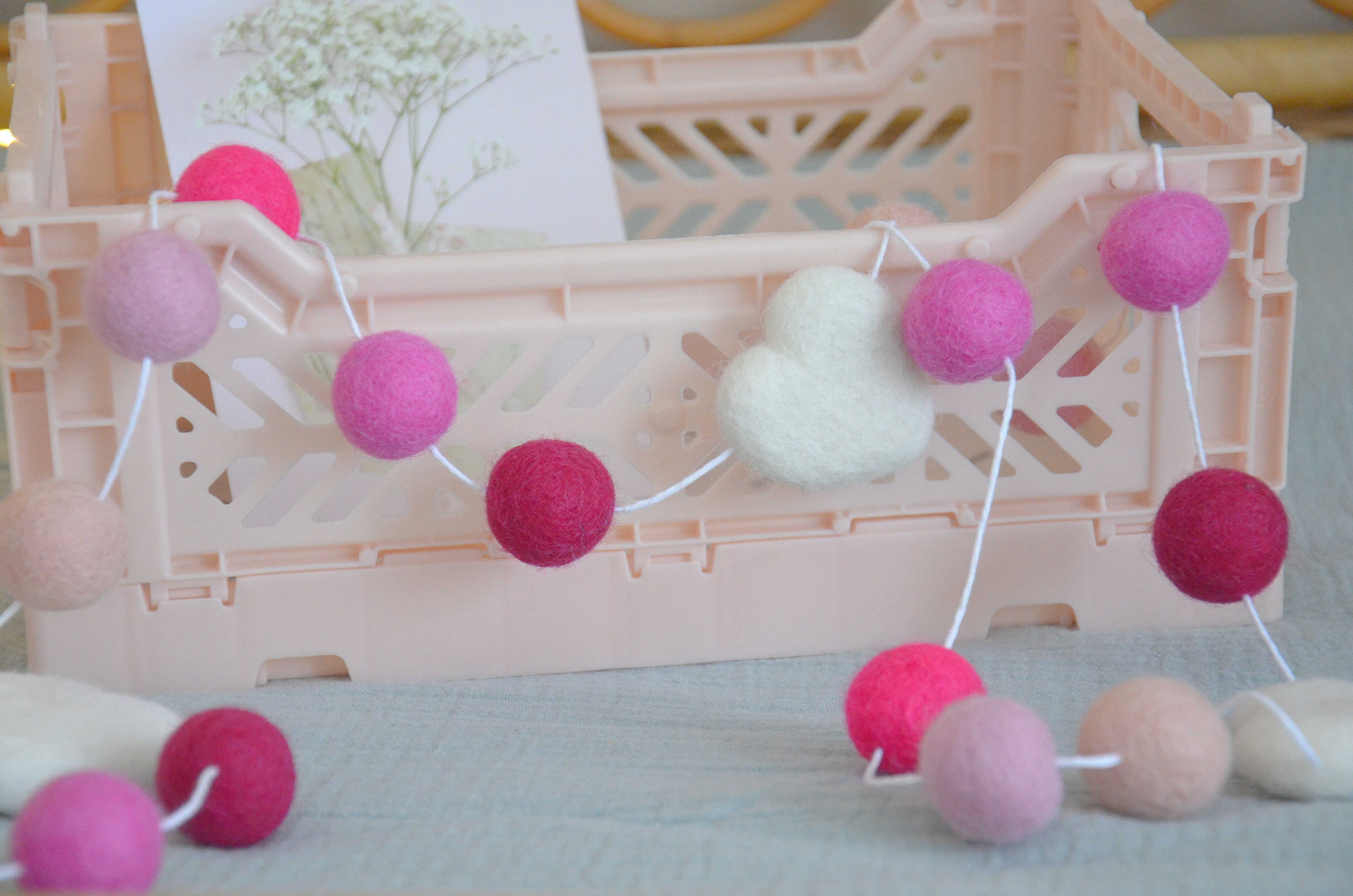 Guirlande Rose Fuschia de Coeurs