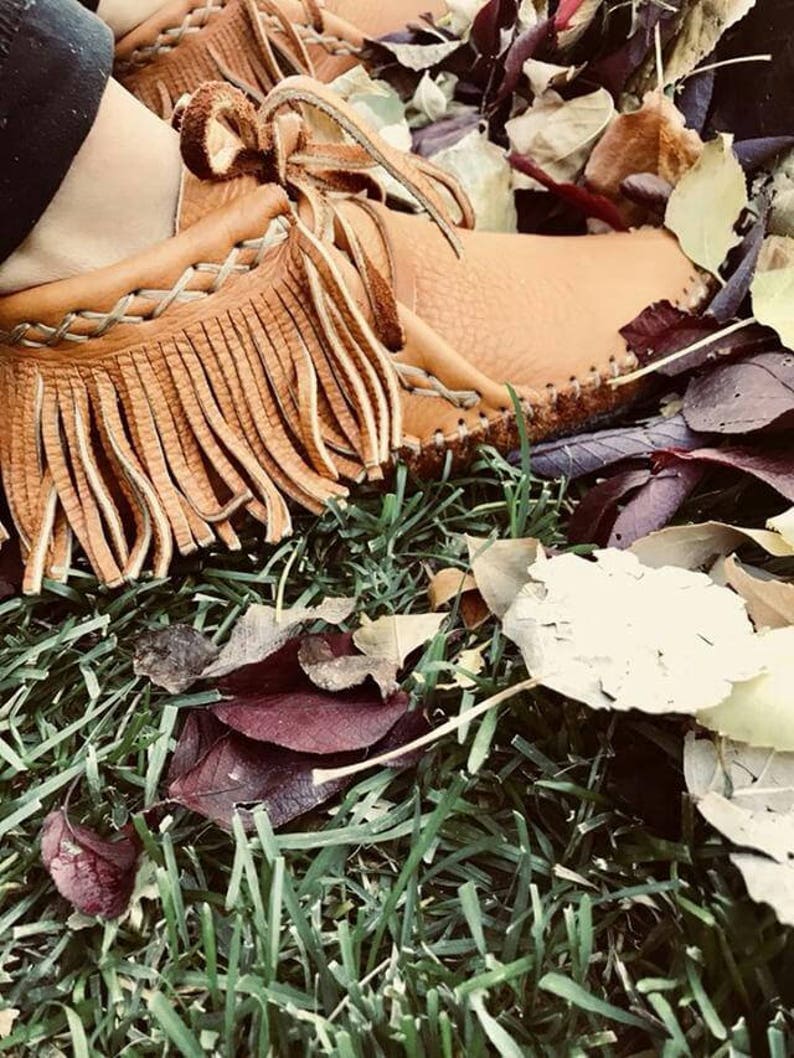 Elkskin Moccasinshand Stitched Etsy
