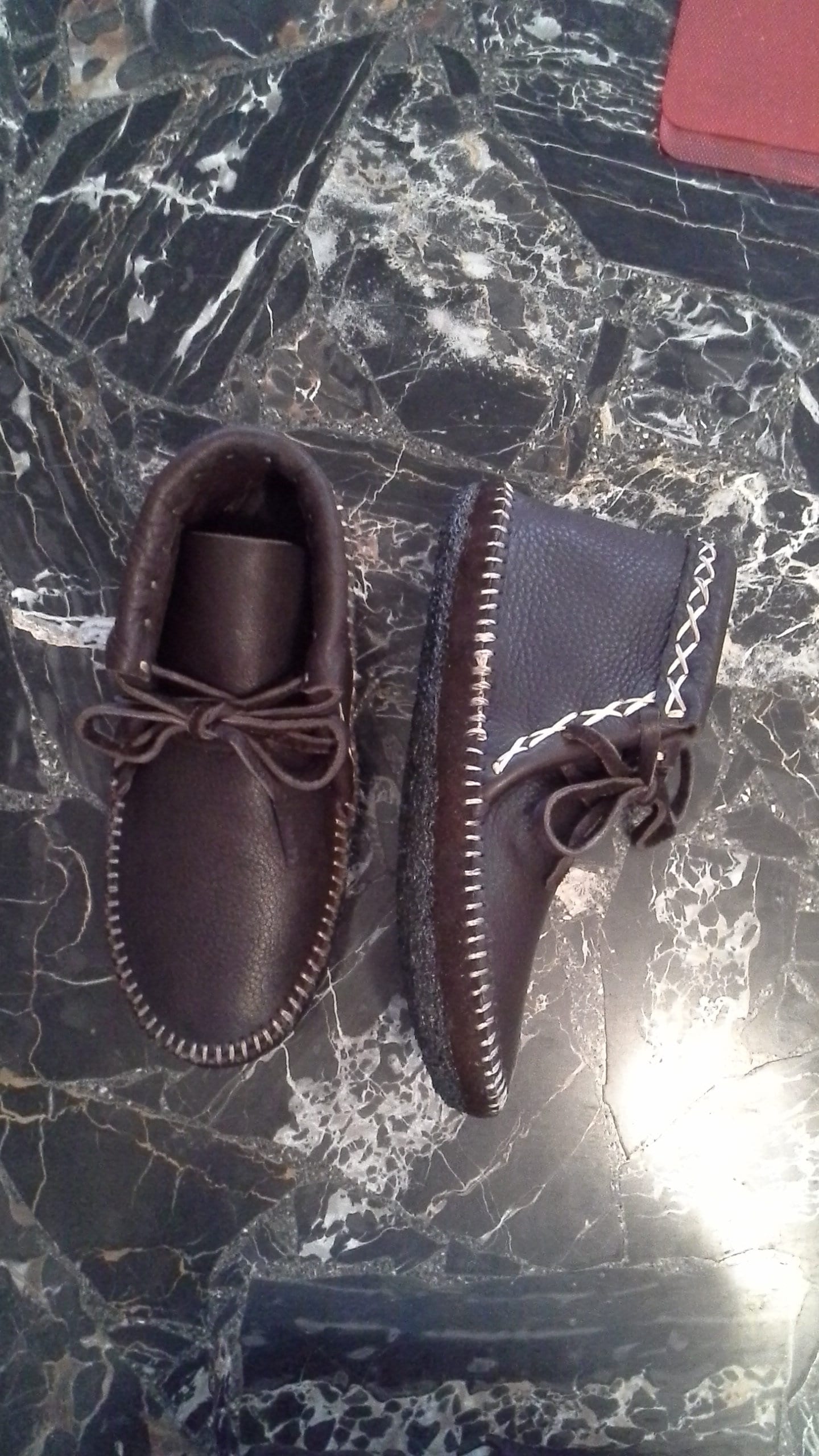 Deerskin Lined Softsole Buffalo Hide Moccasin