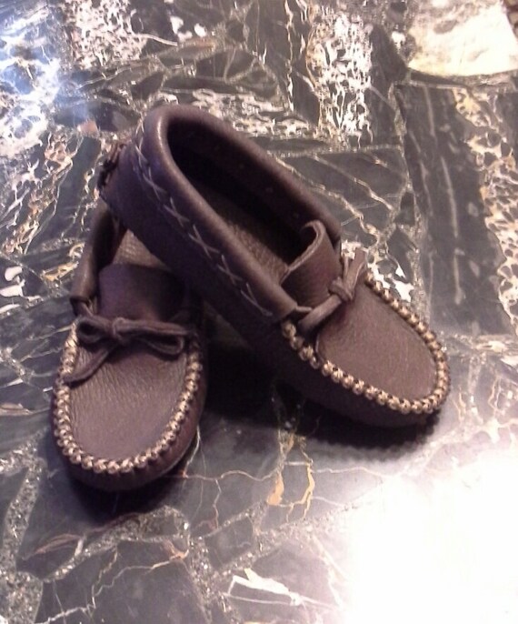 Deerskin Lined Softsole Buffalo Hide Moccasin