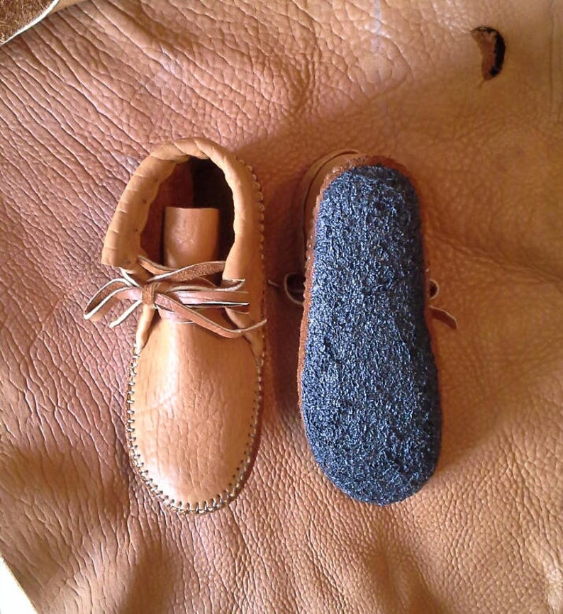 Elkskin Moccasinshand Stitched Etsy