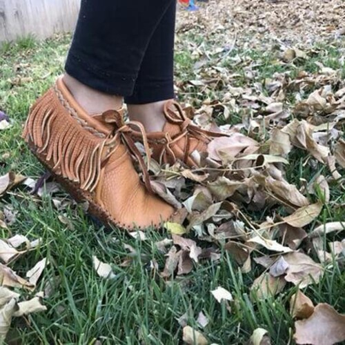 Elkskin Moccasinshand Stitched Etsy