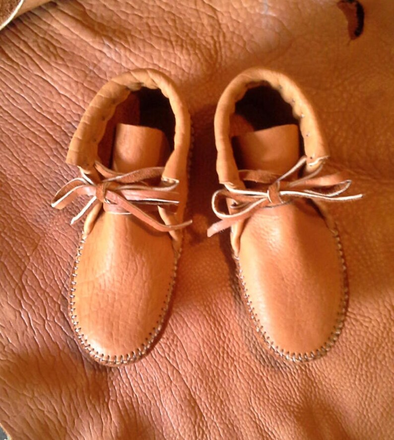 Elkskin Moccasinshand Stitched Etsy