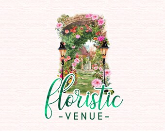 Logo Design | Premade | Watercolor Logo | Boutique Logo | Flower Logo | Crafty Boutique Logo | Custom Logo Design