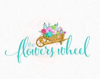 Logo-Design | Vorgefertigt | Aquarell Logo | Boutique-Logo | Blume-Logo | Crafty Boutique Logo | Individuelles Logo-Design