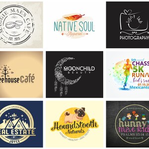 Logo Design, Custom Logo Design, Creative logo 5 Concepts Logo Design Custom, Photography Logo, Branding Logo, Shop Logo, Vintage Logo image 4