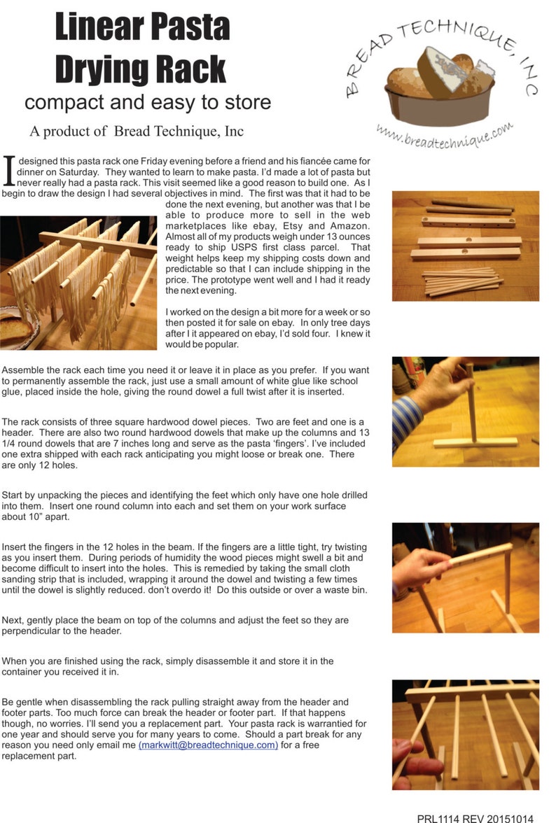 Hardwood Pasta Drying Rack  Designed to work with KitchenAid image 4