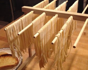 Hardwood Pasta Drying Rack - Designed to work with KitchenAid Pasta Roller - Handcrafted in Arizona - Free Shipping to any USA address