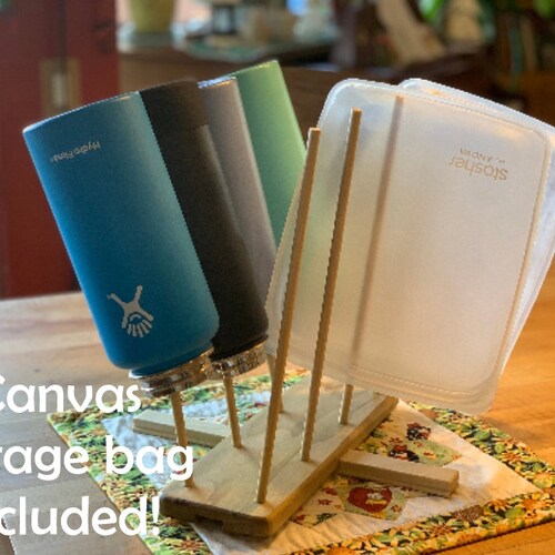 Bamboo Drying Rack Dish Rack Ziploc Bag Dryer Bottle Dryer Etsy Canada