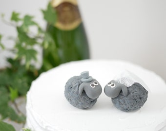 Handmade Black Sheep Wedding Cake Topper (With or Without Rainbow) - Made to Order - With Eco Friendly, Plastic Free Packaging