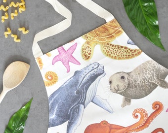 Save-our-Seas Cotton Apron - Wildlife Inspired Gift With Eco Friendly, Plastic Free Packaging