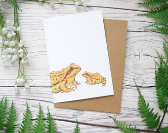 Frog Mother's Day Card: Wildlife Illustrated Recycled Greetings Card