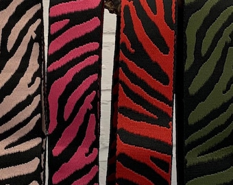 Zebra Print Bag Strap In Numerous Colours, Replacement Bag Strap, Zebra Print Bag Strap, Adjustable Handbag Strap, Camera Strap