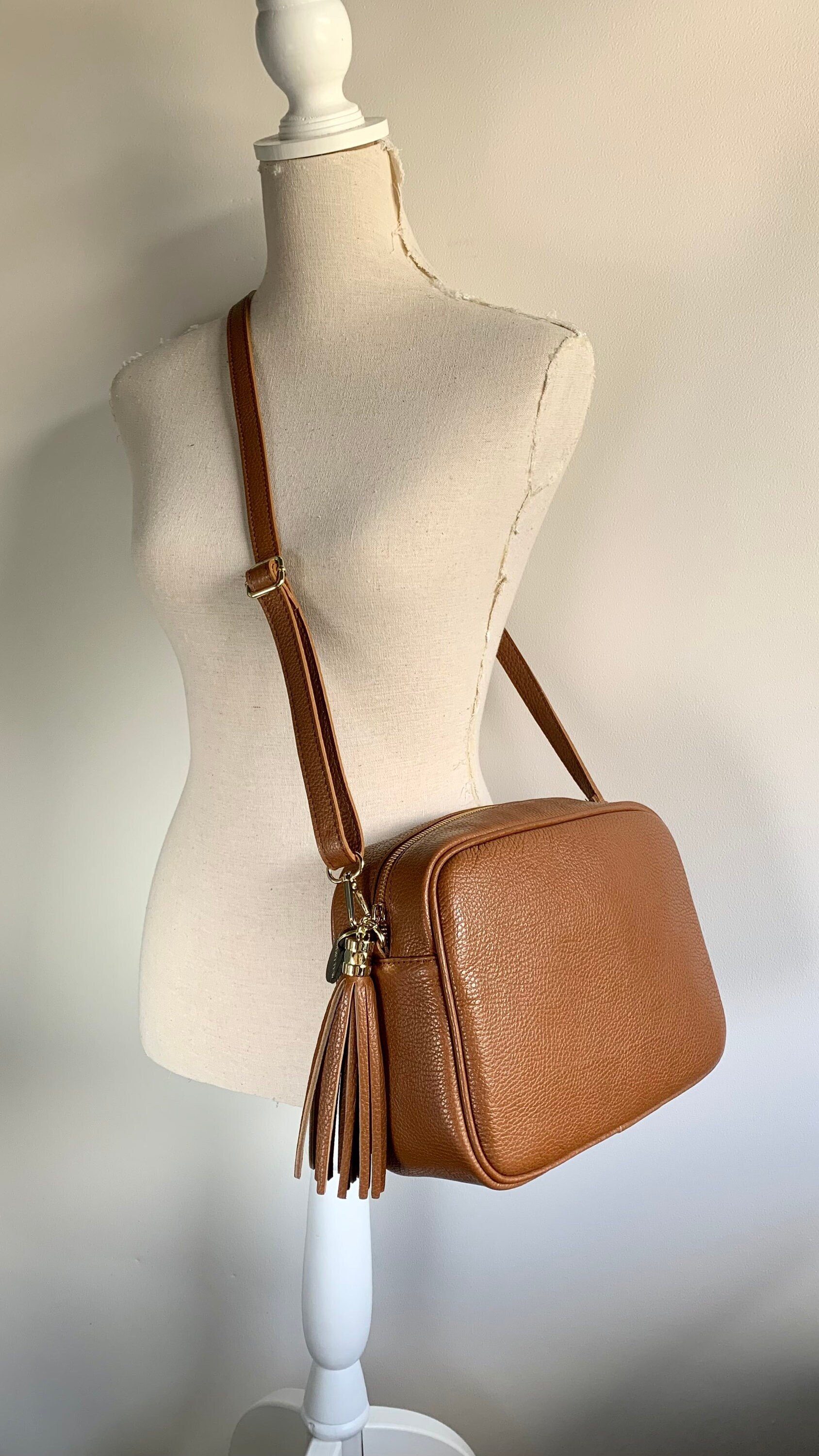 Tan X Large Crossbody Bag Large Camera Bag Oversized Tassel Bag Large Everyday Bag Work Bag Big Leather Handbag Etsy